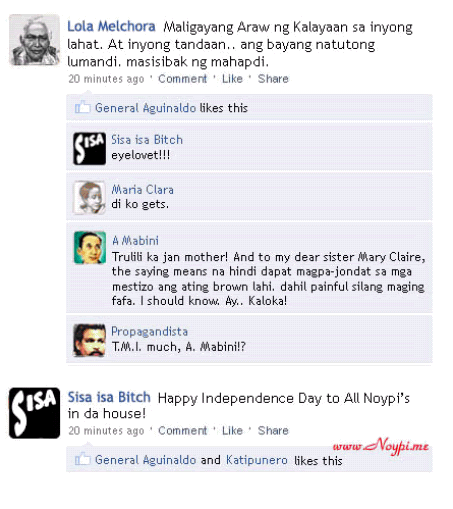 Papano daw kung may Facebook na nung sa panahon ng KKK at ni Hen.