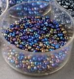Metallic Dark Rainbow Iris Seed Beads