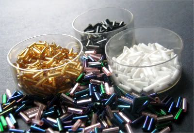 Assorted 6mm Bugle Beads