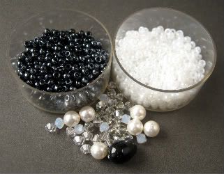 Black and White Beads