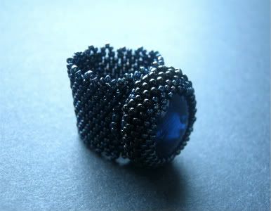 Midnight Blue Bezel Ring by The Sage's Cupboard
