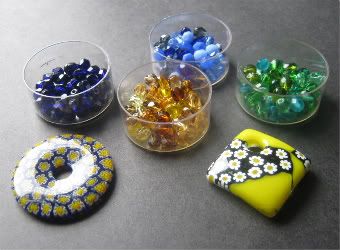 Summer Glass Pendants and Mixed Czech Fire Polish Beads