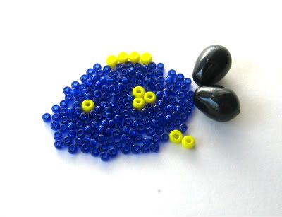 Cobalt Blue Tang Fish Bead Palette