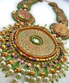 Antares Beadwork Cabochon Necklace by Rachele L. Dagley