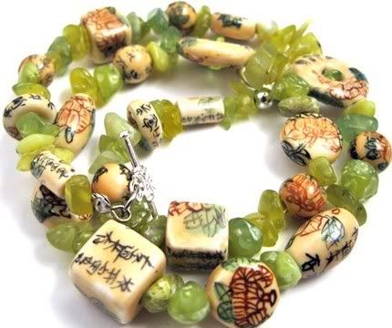 Garden Sanctuary Jade Necklace by Joan Hunter Handmade