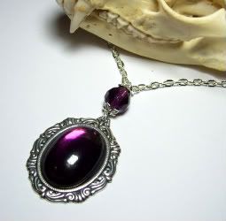 Amethyst Cabochon Necklace - LondonsGate