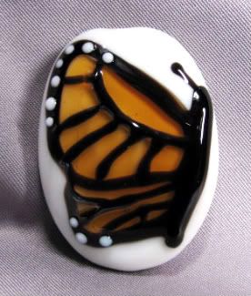Monarch Butterfly Lampwork Bead by Ema K Designs
