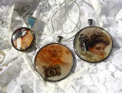 Interchangeable Collage Pendants by Mylana