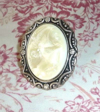 Vintage White Cabochon Upcycled Ring by Mylana
