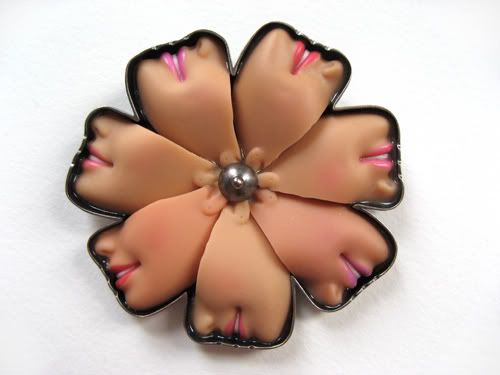 Barbie Profile Smile Brooch - Margaux Lange