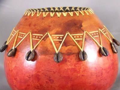 Beaded Gourd Bowl by Wet Dog Studios