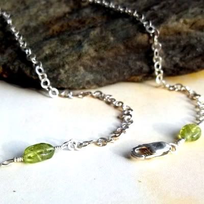 Peridot and Sterling Silver Chain by earthegy