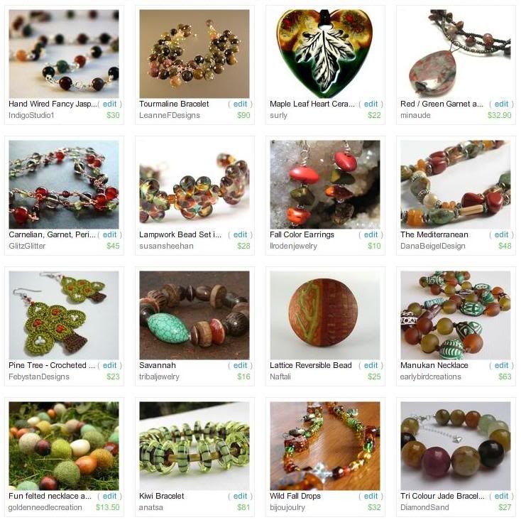 Etsy Picks: Brown, Green and Red