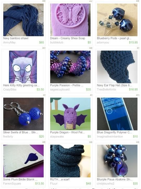 Etsy Picks: Blues and Purples