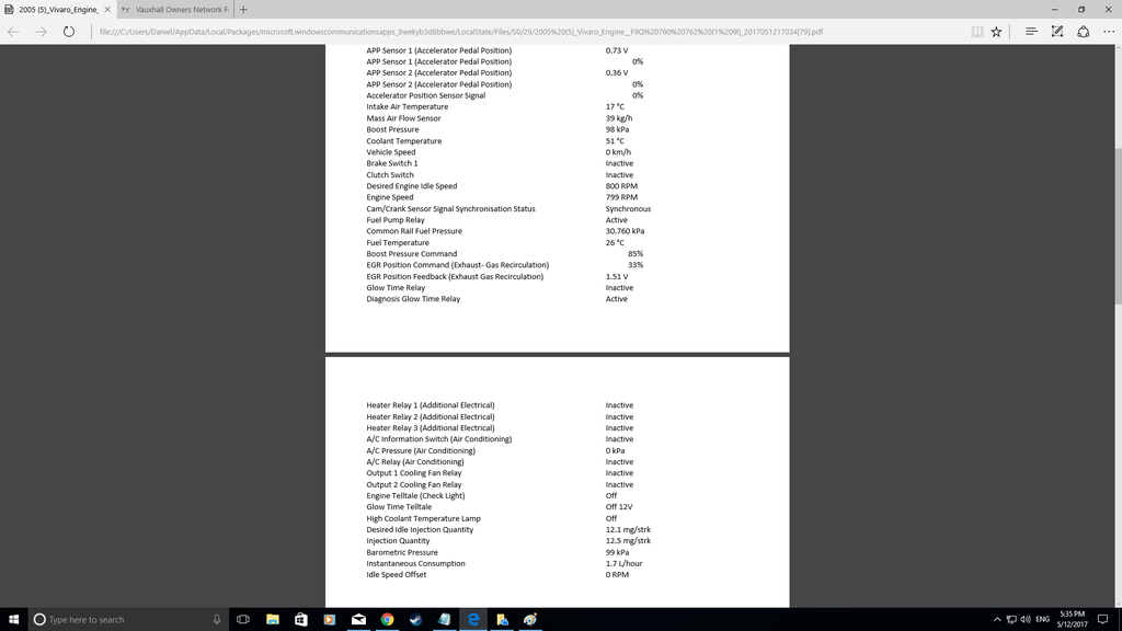 [Vivaro] Fault codes and live data Vauxhall Owners Network Forum
