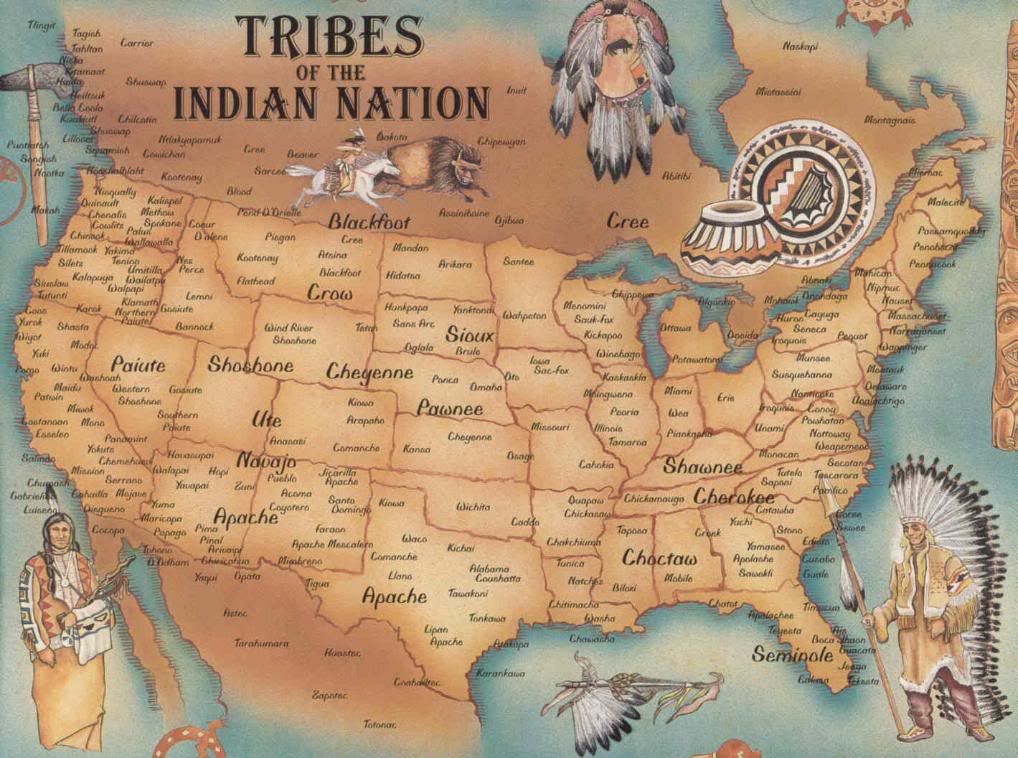 Map of the Tribes of the Indian Nation Pictures, Images and Photos