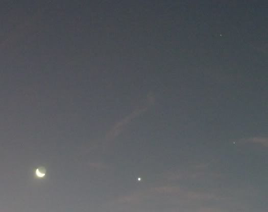 Moon Venus, Aldebaran and Mars