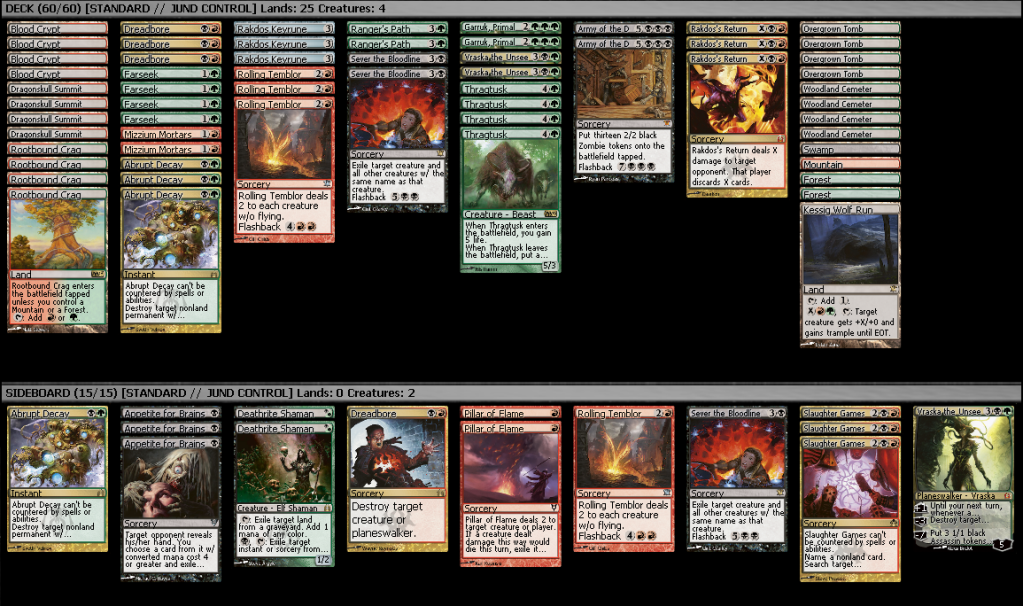 [Variant] Jund Control Standard Archives Standard (Type 2) The