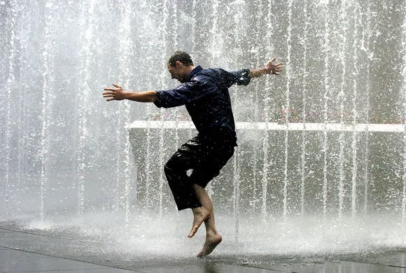 dancing in the fountain