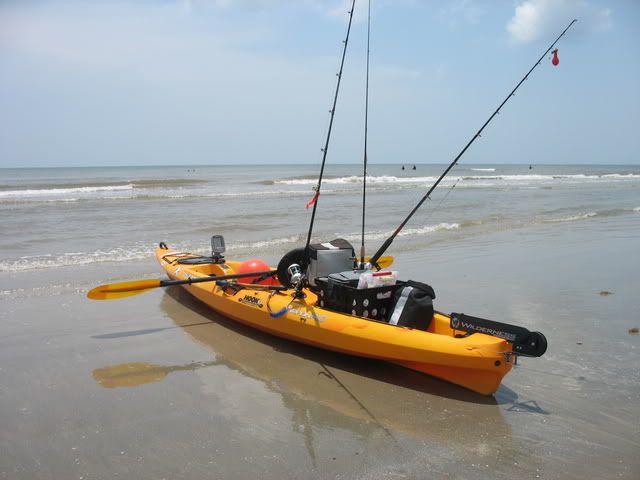 rigged kayaks