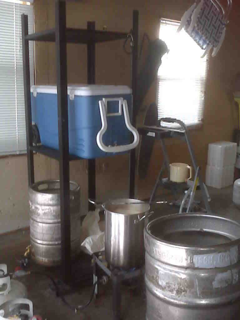 The brew tower in action