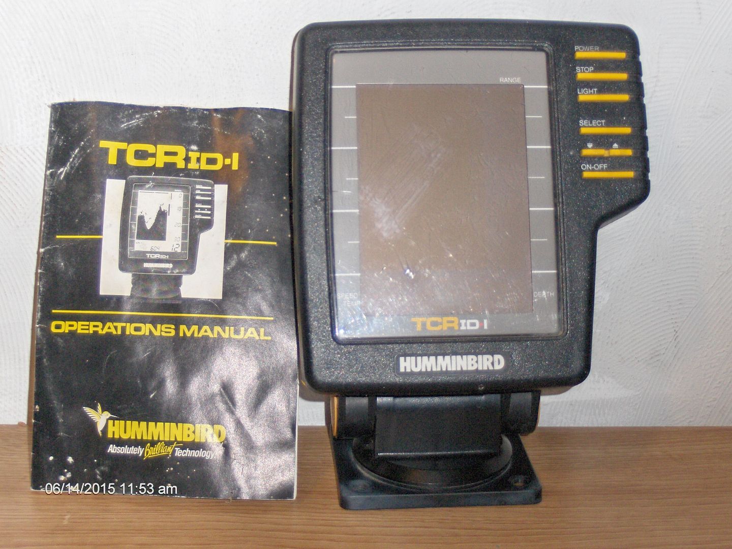 Humminbird TCR ID 1 Hummingbird Depth Fish Finder With Manual eBay