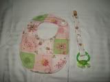 Lady Bugs Bib and Pacifier Clip Set