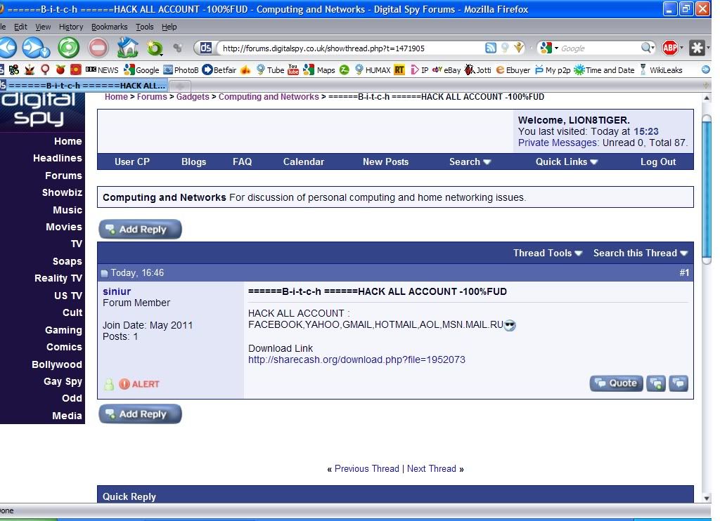 Fake scan post — Digital Spy