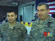 Spc. Joshua Young and Sgt. 1st Class James Young (Shawn Wilson/KTUU-TV)