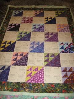 Lorikeet's quilt, basted