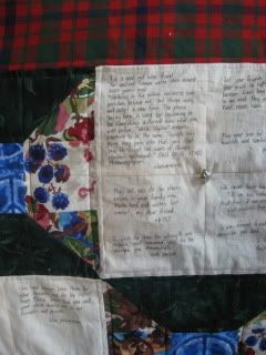Otteray Scribe's quilt, detail