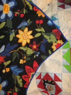 belinda ridgewood's quilt, showing backing