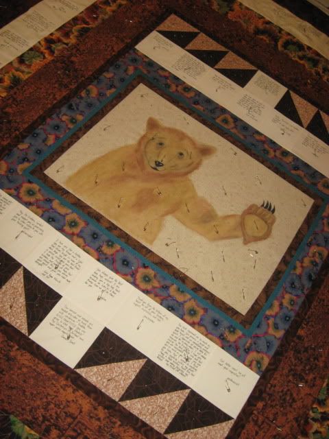 llbear's quilt, basted