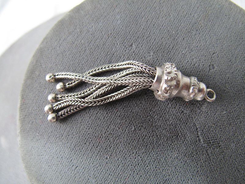 Antique Victorian Sterling Silver Tassel  