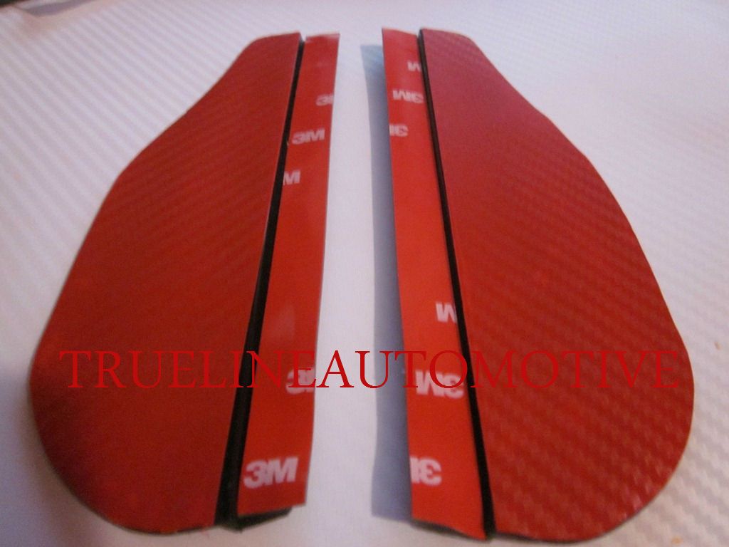 MAZDA Red Carbon Fiber Mirror Rain Guards Guard  