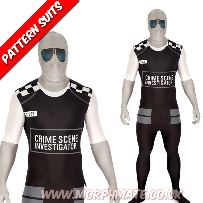 Morphsuit CSI Crime Scene Investigator Genuine Costume Morphsuits Morphsuit
