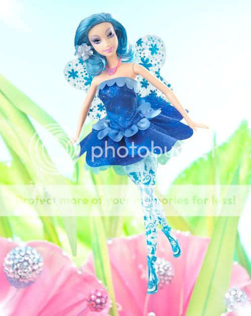 Barbie Fairytopia Azura Blue Fairy Doll incl Fashion Dress Shoes Wings 