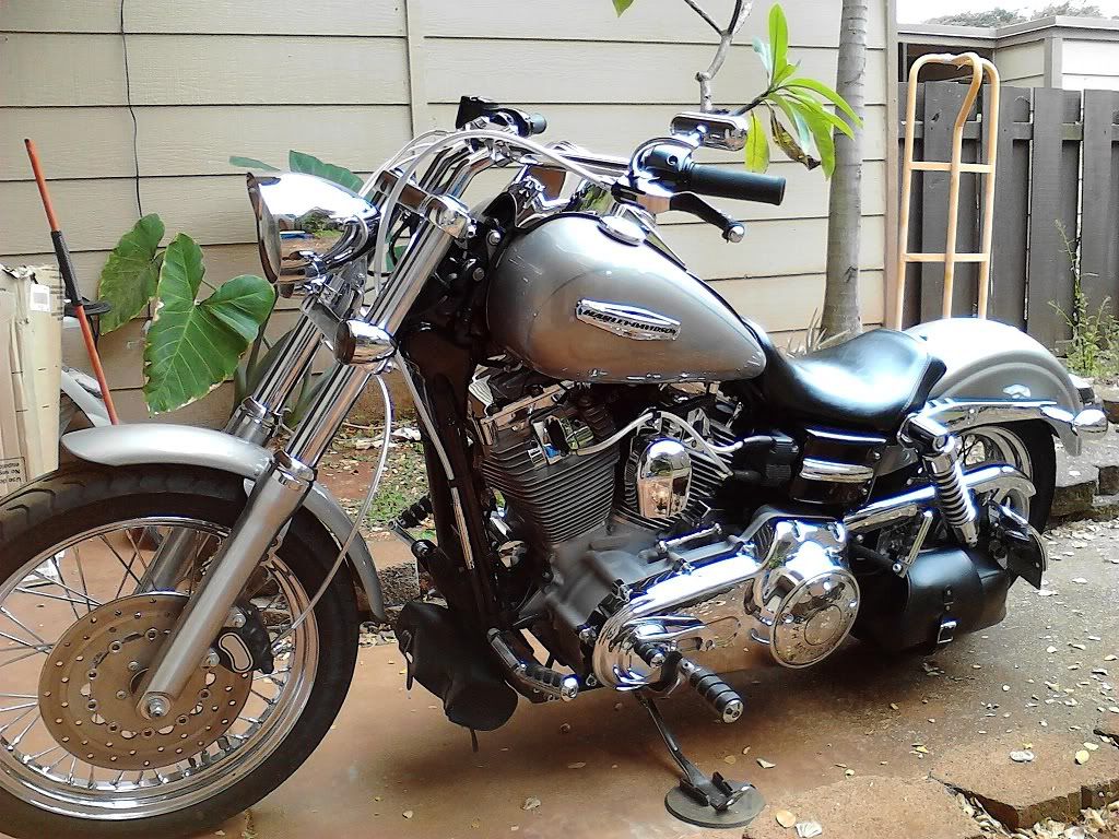 Flanders 1 Inch Drag Bar 35 Degree Plain Chrome for Harley Davidson