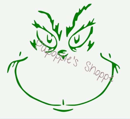 Stencil The Grinch Face Christmas Stencil You Choose Size Free Shipping