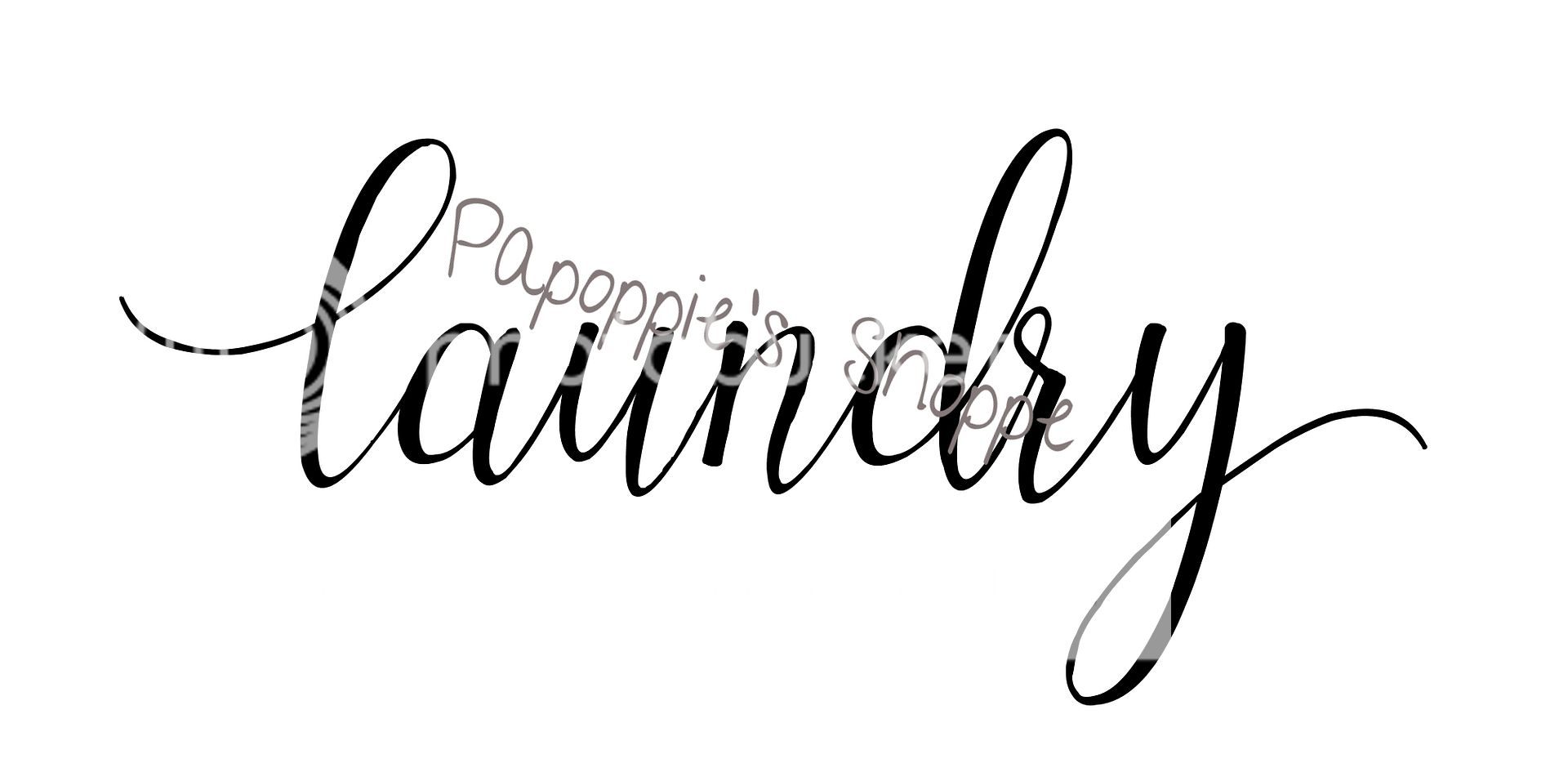 Stencil laundry Cursive Script Font Signs Entryways DIY Canvas Fabric