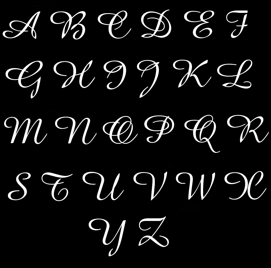 Alphabet Stencil Classic Script Font Upper Case Lower Case 2 INCH NEW!