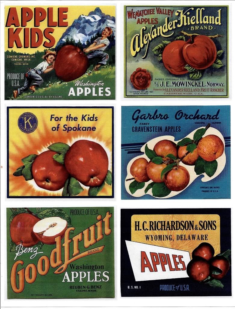 Vintage Label Stickers Repro Food Advertising  