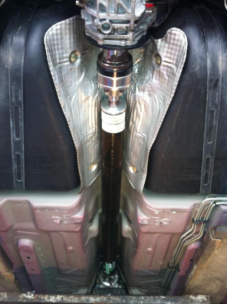Carbon Fiber DSS Driveshaft installed Carbon Fiber DSS Driveshaft installed